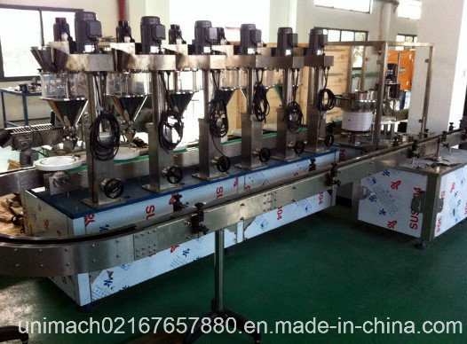 6 Heads Automatic Powder Bottle Filler Capper