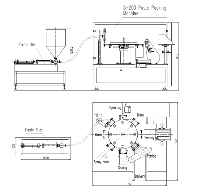 TS8-200-L Automatic Pouch Rotary Packing Machine